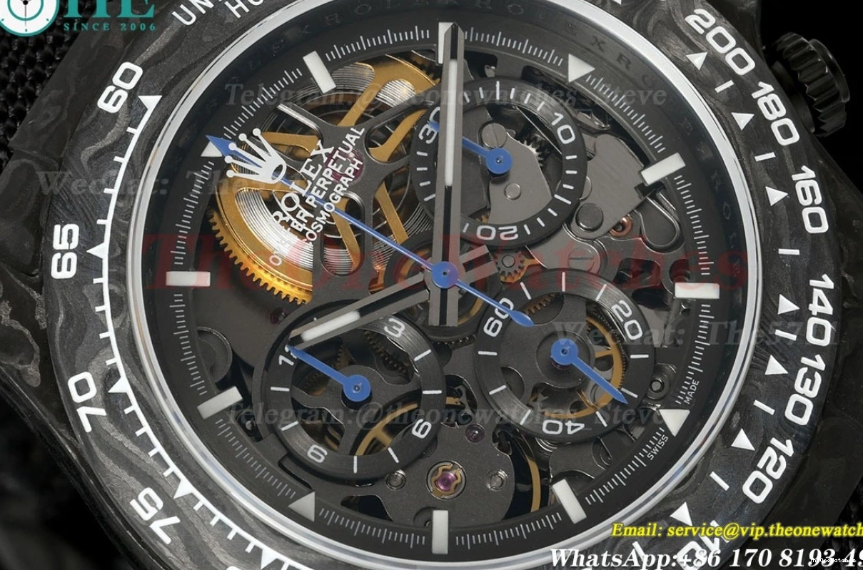 Daytona Carbon Black Diw Dial NY Skeleton N6F DD4801 40mm 0424